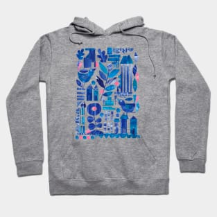 Blue abstract Hoodie